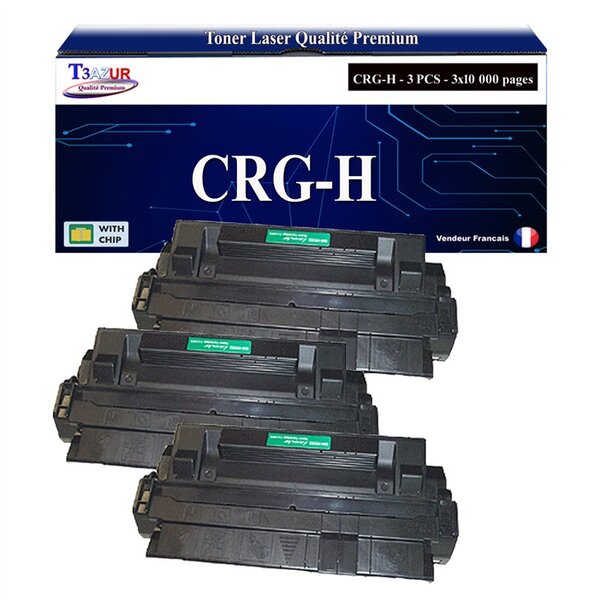 T3AZUR -3x Toners compatibles avec Canon CRG-H pour Canon LBP3500  LBP-3500
