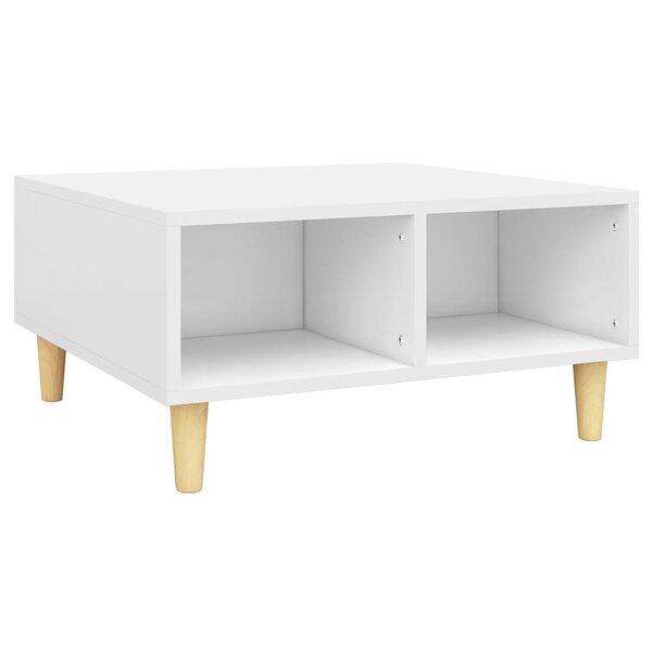 vidaXL Table basse blanc 60x60x30 cm bois d'ingénierie