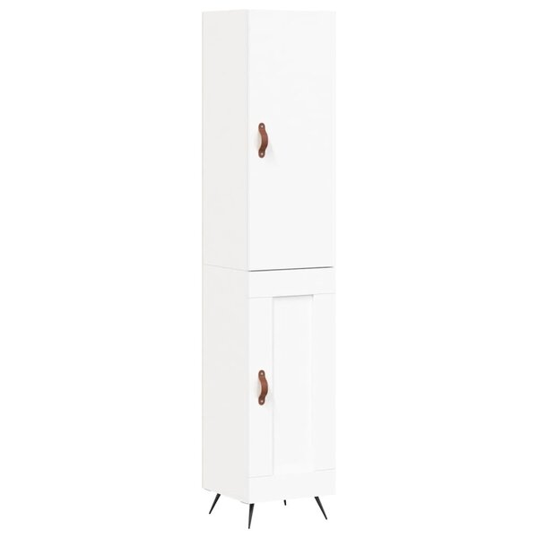 vidaXL Buffet haut Blanc 34 5x34x180 cm Bois d'ingénierie