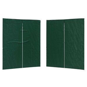 vidaXL Mur de tente de fête 2 pièces 200 x 195 cm Vert PE et acier