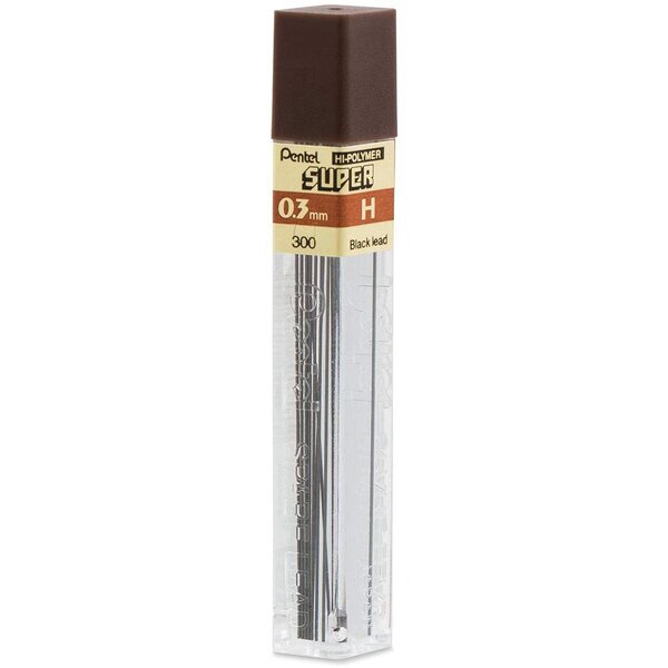 Etui de 12 mines HI POLYMER SUPER 0 3 mm - H x 12 PENTEL