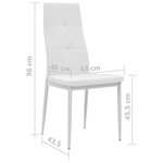 vidaXL Chaises à manger lot de 6 blanc similicuir
