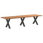 vidaXL Table à manger marron clair bois de chêne massif rectangulaire