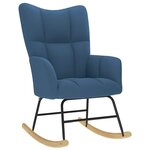 vidaXL Chaise à bascule Bleu Tissu