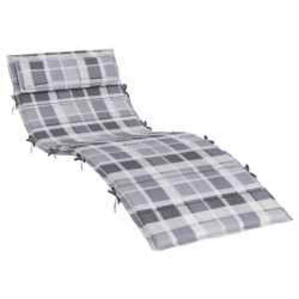 vidaXL Coussin de transat ensoleillé Gris 178 x 60 x 4 cm Tissu Oxford