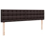 vidaXL Lit ottoman avec matelas et LED Marron foncé 180x200 cm tissu