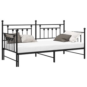 vidaXL Cadre de lit de jour Noir 107 x 203 cm Acier