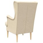 vidaXL fauteuil Crème tissu