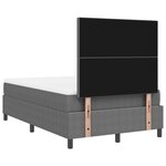 vidaXL Lit avec sommier à ressort avec matelas Gris clair Petit double Tissu en velours côtelé