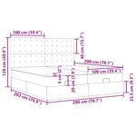 VidaXL Cadre de lit ottoman avec matelas noir 200x200 cm similicuir