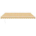 vidaXL Auvent rétractable automatique jaune et blanc 4x3 m