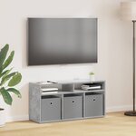 vidaXL Basboard avec tiroir Gris béton 87 x 27 5 x 43 cm