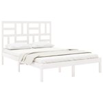 vidaXL Cadre de lit sans matelas blanc bois massif 140x200 cm