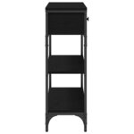 vidaXL Table console Chêne noir 72 5 x 25 x 75 cm Bois d'ingénierie