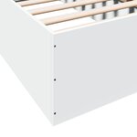 vidaXL Cadre de lit sans matelas blanc 75x190 cm bois d'ingénierie