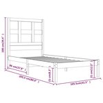 vidaXL Cadre de lit sans matelas marron miel 100x200cm bois pin massif