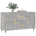 vidaXL Buffet gris béton 100x36x60 cm bois d'ingénierie