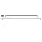 vidaXL Store rétractable manuel avec LEDs Beige et blanc 3 5 x 2 m
