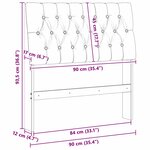 vidaXL Tête de lit capitonnée Taupe 90 cm Pin massif