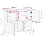 vidaXL Armoire latérale 80x33x75 cm bois massif de manguier