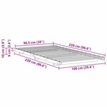 vidaXL Cadre de lit surélevé Blanc 100 x 220 cm Bois massif en pin
