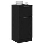 vidaXL Buffet avec tiroir Chêne noir 30 x 30 x 70 cm Bois d'ingénierie
