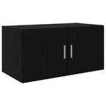 vidaXL Armoire de rangement 3 Pièces Chêne noir