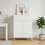 vidaXL Buffet Blanc 66 x 34 5 x 90 cm Bois d'ingénierie