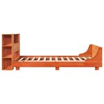 vidaXL Cadre de lit sans matelas cire marron 140x190cm bois pin massif