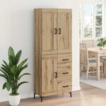 vidaXL Haut Armoire 2 Pièces Chêne artisanal Bois d'ingénierie