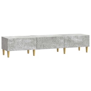 vidaXL Meuble TV 147 x 34 5 x 30 cm Gris béton Bois d'ingénierie