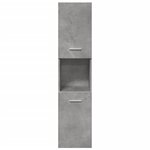 vidaXL Ensemble de meubles de salle de bain 3 Pièces gris béton