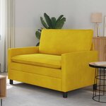 vidaXL Canapé Jaune 126 x 81 x 87 5 cm Velours