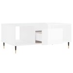 vidaXL Table basse Blanc brillant 90x50x36 5 cm Bois d'ingénierie