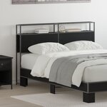 vidaXL Tête de lit de rangement Chêne Noir 135 cm Bois d'ingénierie
