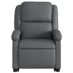 vidaXL Fauteuil inclinable de massage Gris Similicuir