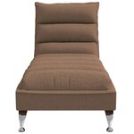 vidaXL Chaise longue de massage avec coussins marron tissu