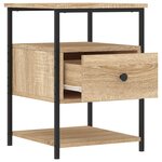 vidaXL Tables de chevet 2 Pièces chêne sonoma 40x42x56 cm bois ingénierie