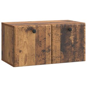 vidaXL Meuble TV mural 59 5 x 31 x 30 cm Bois ancien Bois d'ingénierie