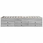 vidaXL Lit de jour et tiroirs sonoma gris 90x190 cm bois d'ingénierie