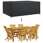 vidaXL Housse pour mobilier d'extérieur Noir 280 x 204 x 106 cm 600D