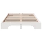 vidaXL Cadre de lit blanc 135x190 cm en bois de pin massif