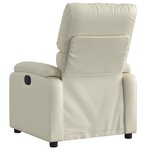 vidaXL Fauteuil de massage inclinable crème similicuir