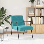 vidaXL fauteuil Turquoise 59 x 75 x 78 cm Velours