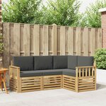 vidaXL Ensemble de canapés d'extérieur 4 pc Blanc et anthracite