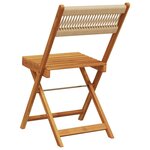vidaXL Chaises de jardin pliantes lot de 8 beige bois d'acacia massif