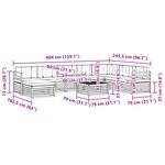 vidaXL Ensemble de canapés d'extérieur 9 pc Gris Naturel et Clair