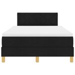vidaXL Lit à ressorts et matelas noir 120x200 cm en tissu