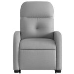 vidaXL Fauteuil inclinable électrique gris clair tissu