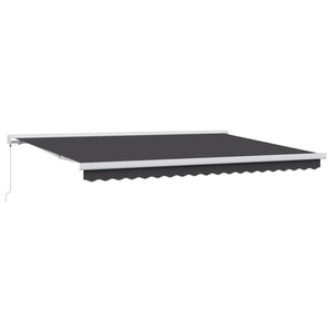 vidaXL Store manuel rétractable Anthracite 450x300 cm